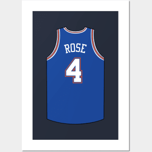 Derrick Rose New York Jersey Qiangy Posters and Art